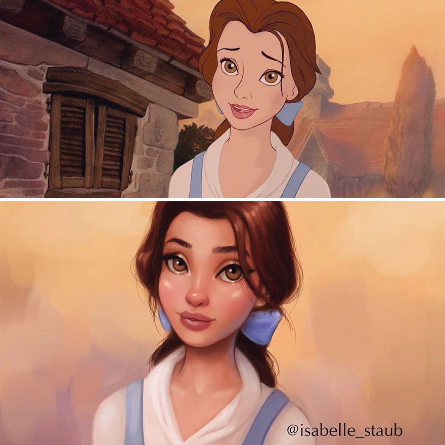 Artista recrea la versión realista de las princesas Disney