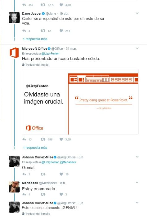 respuesta a chica powerponit editada español