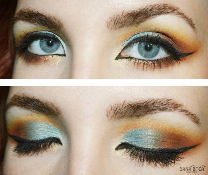 sunset make up atardecer verde