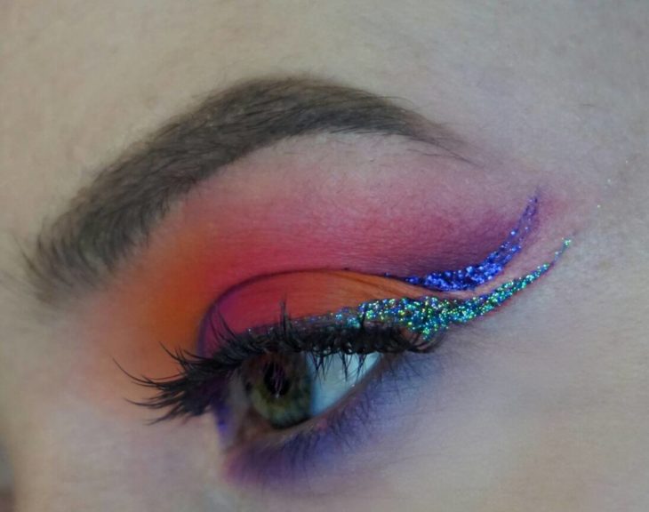 sunset make up glitter sunset