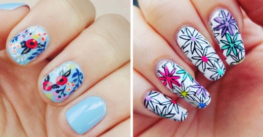 20 Diseños florales que desearás tener en tus uñas