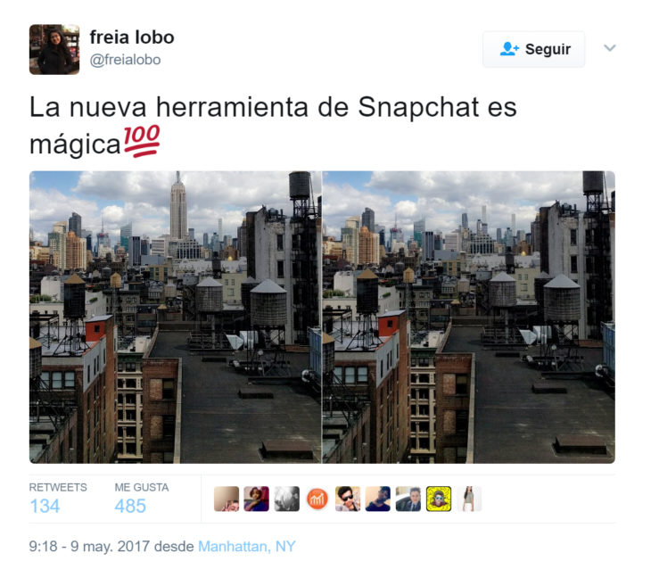 última actualización de snapchat 