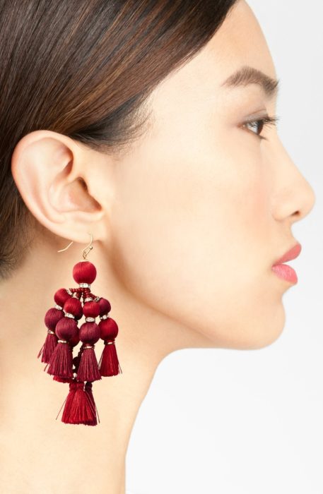 Aretes color rojo 