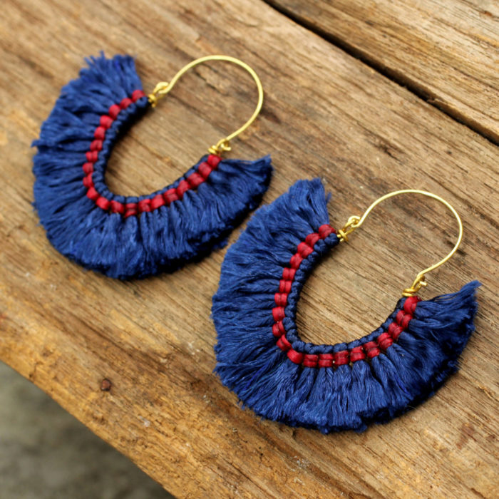 Aretes color azul 