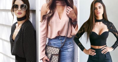15 Blusas con choker que comprueban ser el look más sexi del 2017