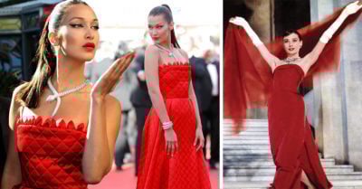 Bella Hadid recuerda a Audrey Hepburn en la alfombra roja de Cannes