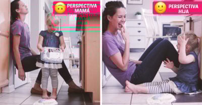 Así es un día normal de una madre desde su perspectiva, y así desde la de su pequeña hija