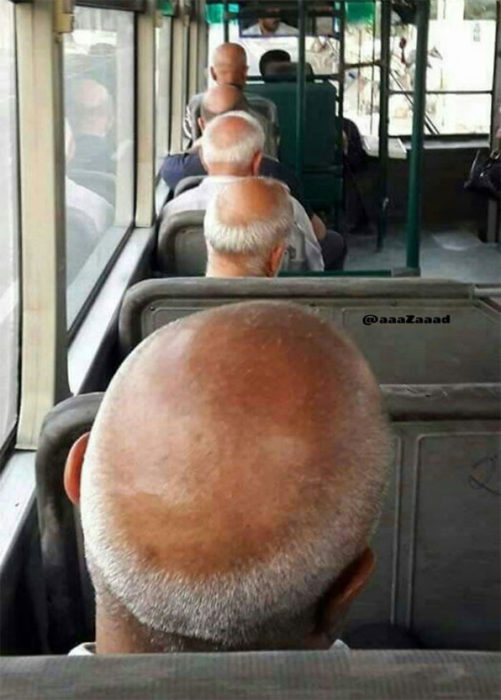 Abuelitos con el mismo corte de cabello 