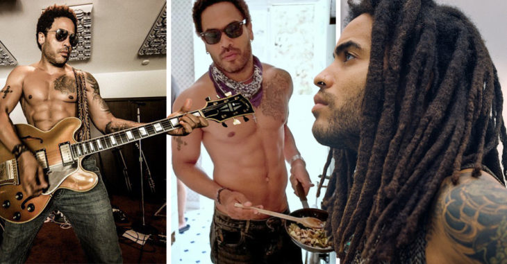 16 Imágenes que comprueban que Lenny Kravitz es el músico de 53 años más sexi del rock