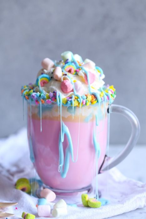 chocolate caliente unicornio