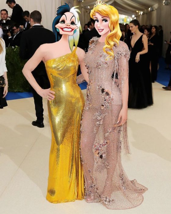 Princesas de Disney en la gala del met 