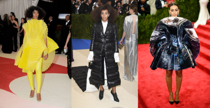 Solange Knowles durante las galas del Met