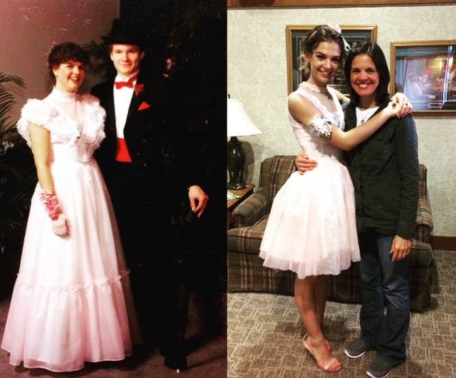20 Chicas que renovaron y usaron los vestidos de sus madres
