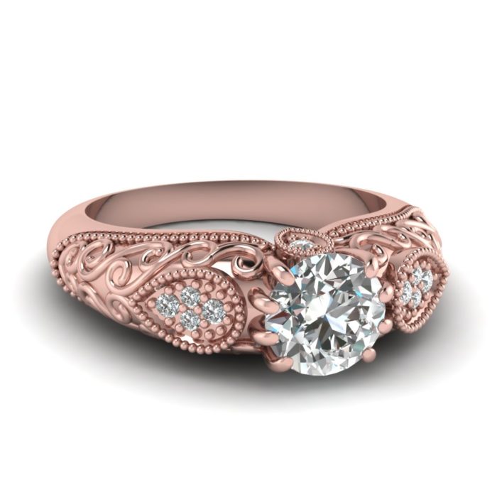 anillo compromiso rose gold