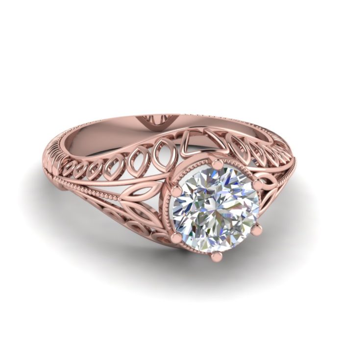 anillo compromiso rose gold 7