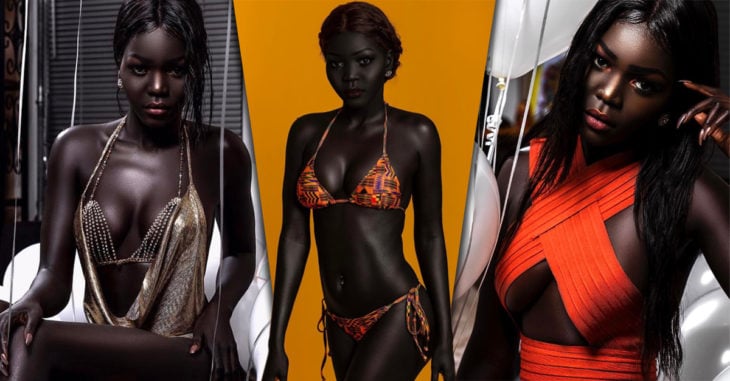Esta hermosa modelo de Sudán es conocida como "Queen of Dark" gracias a su increíble piel