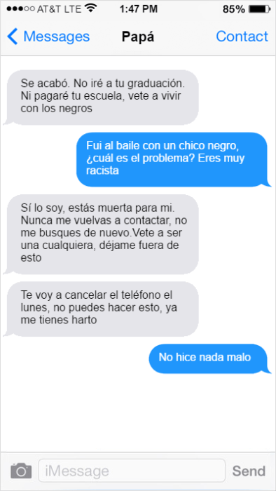 Conversación padre e hija 