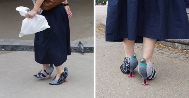 Esta mujer ha creado los zapatos más disparatados; tienen forma de paloma e Internet se vuelve loco