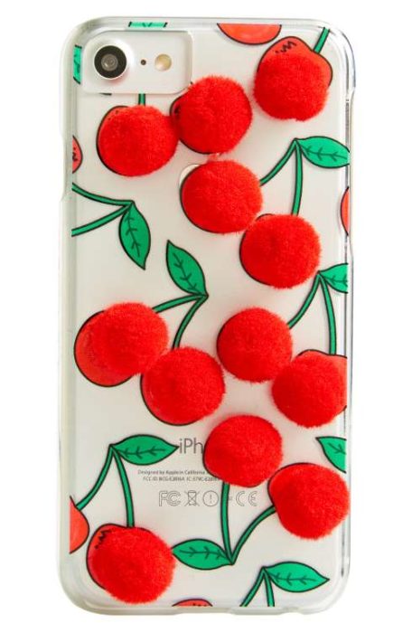 cherry pom pom case