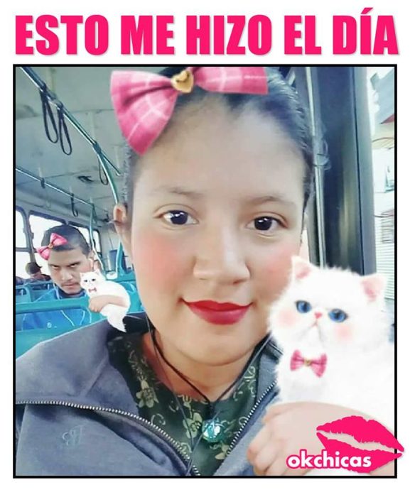 meme ok chicas mujer con gatito 