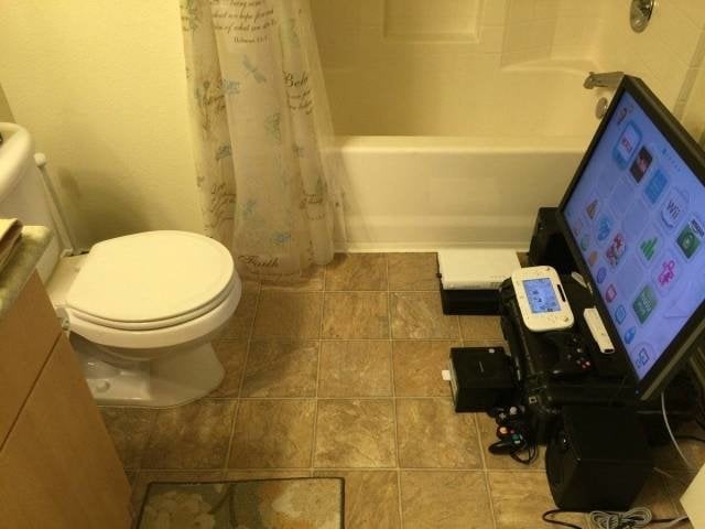 screen on the toilet