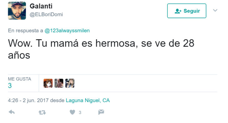 Comentarios en twitter a chica por su graduación 