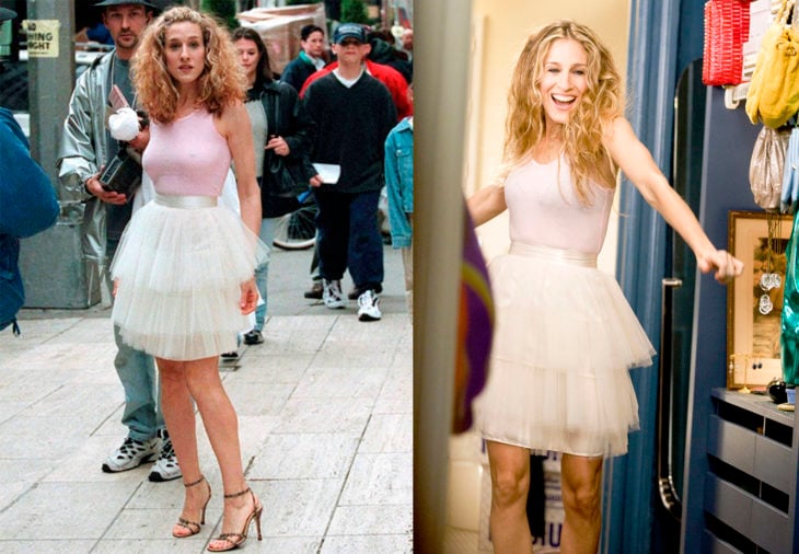 Carrie usando un tutu en la serie sex and the city