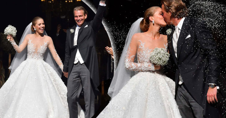 El increíble vestido de novia de la heredera Swarovski parece salido de un cuento de hadas