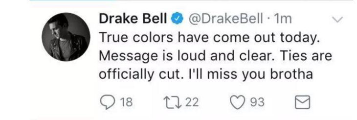 Mensajes en twitter de Drake hacia josh por la invitación a su boda 