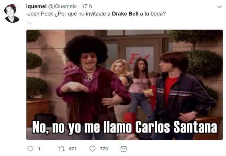 meme invitación de Drake a la boda de josh