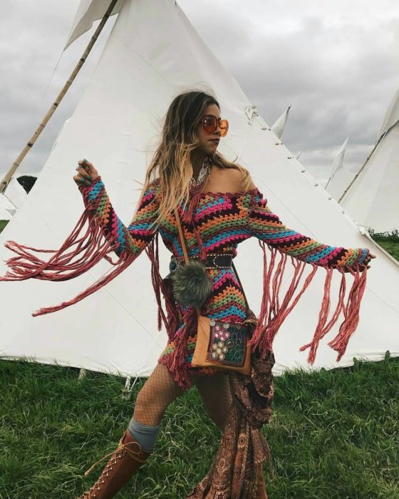 Chicas en un festival de música 