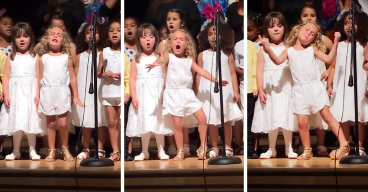 Niña de 4 años roba el show escolar al interpretar una canción de Moana; Internet enloquece