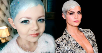 Pequeña de 8 años mejora el look de Cara Delevingne; el cáncer no le impide lucir fabulosa