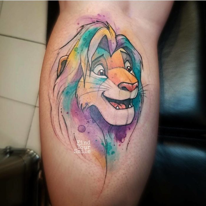 Tatuaje de rey león