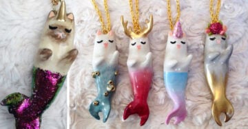 Artista crea collares con forma de gatitos-sirenas; y son lo más adorable que verás hoy