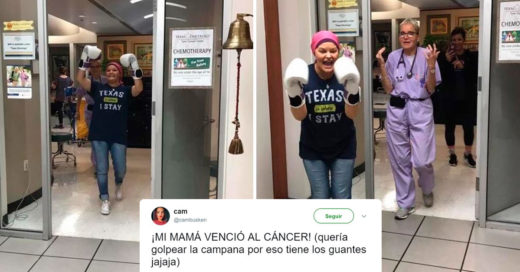 Capturó el momento en que su madre supo que estaba libre del cáncer