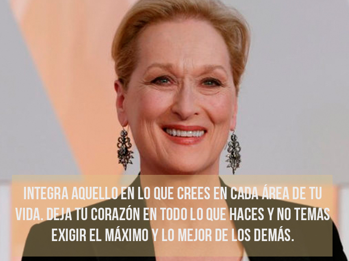 10 Frases inspiradoras de Meryl Streep para reflexionar