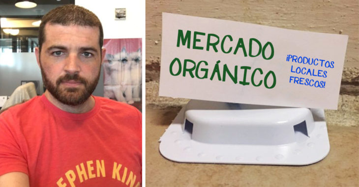 Él estaba cansado de una plaga, hizo atractivos carteles para ahuyentarlas