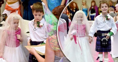 Pequeña con cáncer terminal cumplió su deseo más grande; se ‘casó’ con su mejor amigo