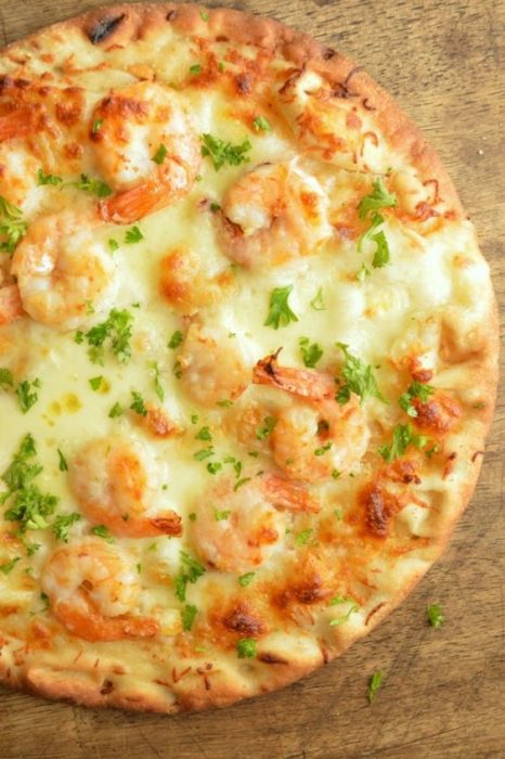 pizza camarones