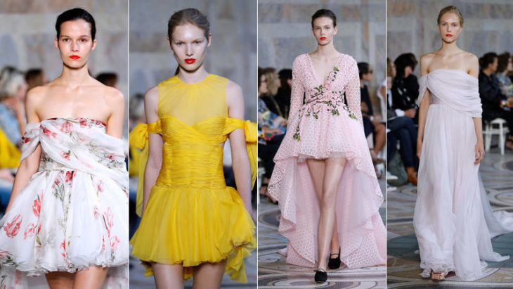 mujeres con vestidos desfile de modas chanel 