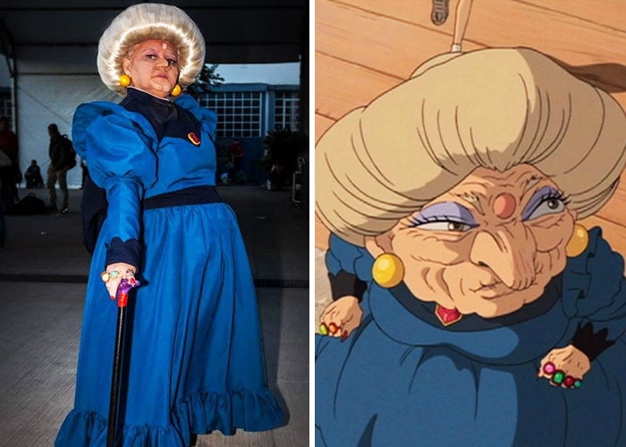 Abuelita se disfraza de diferentes cosplay