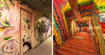 100 artistas del graffiti transforman una escuela universitaria en toda una galería de arte