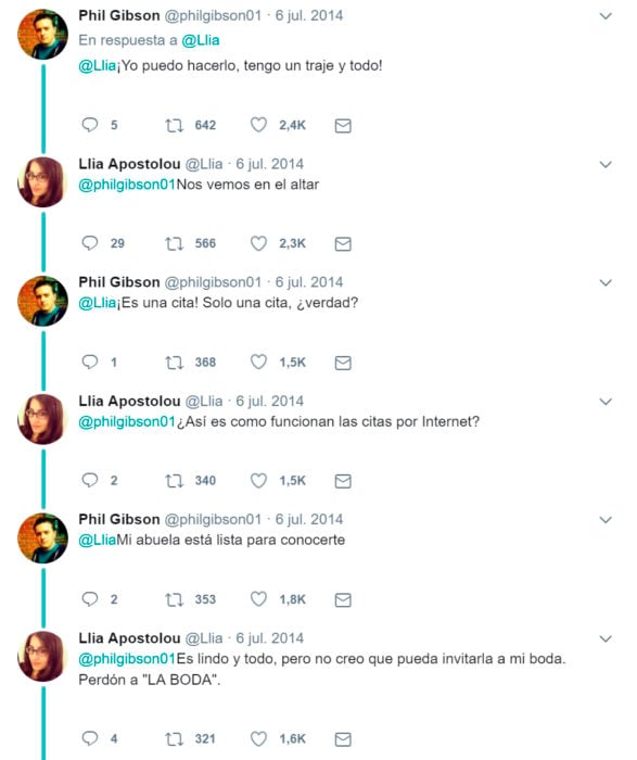 Comentatos en Twitter de Chica que conoció a su cita en twitter