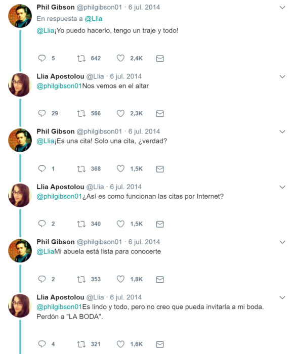 Comentatos en Twitter de Chica que conoció a su cita en twitter