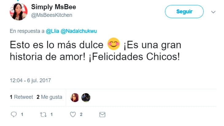 Comentarios en Twitter de Chica que conoció a su cita en twitter