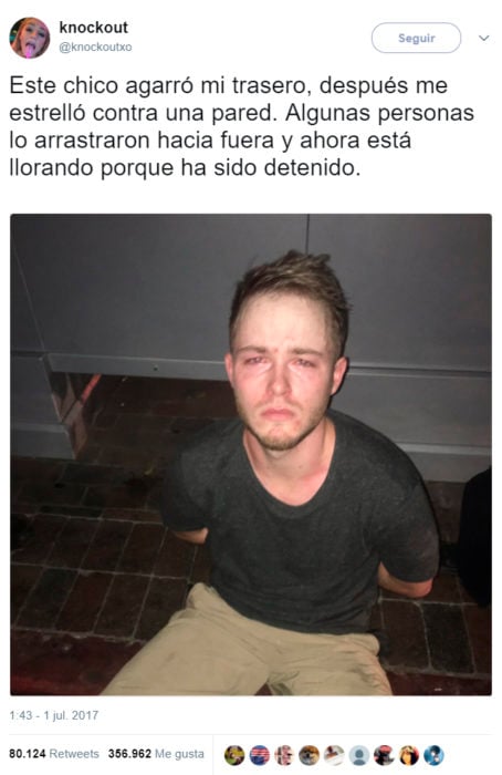 Chico arrestado por acosar a una chica 