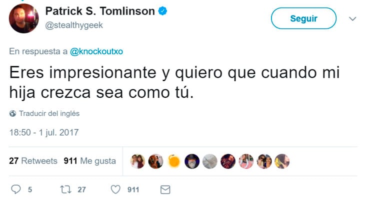 Respuesta en twitter a comentarios de Chico arrestado por acosar a una chica 