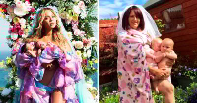 Padres en Twitter recrean la imagen de Beyoncé con sus gemelos y ahora Internet muere de risa