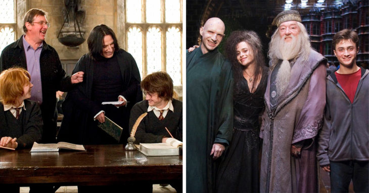 17 Interesantes fotografías de Harry Potter que no conocías durante su filmación